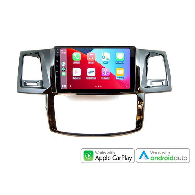Hardstone 9" Apple CarPlay/Android Auto - Toyota Hilux (2012 - 2015) m/Auto AC - Varenr: PD9183TY5 - Bilfreak AS