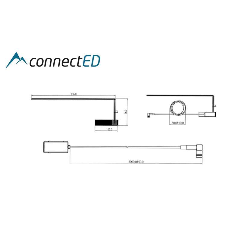 ConnectED DAB-antenne - SMB - For montering på vindu - Bilfreak AS