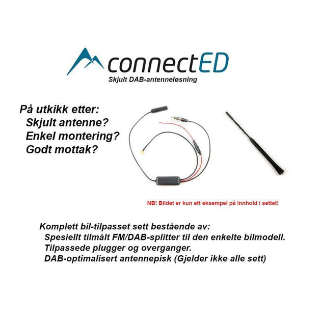 ConnectED Skjult DAB-antenne (Fakra) - Audi A1 (2010-2018) m/MMI 3G/3G+ - Varenr: EDAU4000 - Bilfreak AS