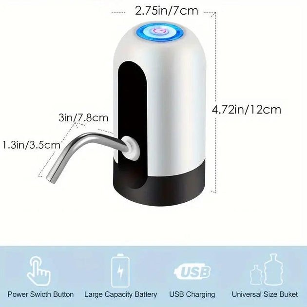 Elegant USB-oppladbar Vannflaskepumpe – Ditt Nøkkeltilbehør for Hydrering på Farten - Bilfreak AS