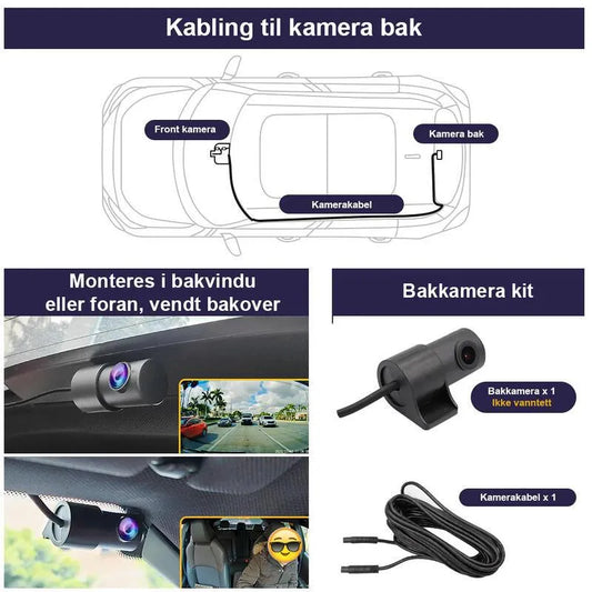 FITCAMX Integrert 4K Dashcam (foran+bak) - Lexus NX/RZ (2022 -->) - Bilfreak AS