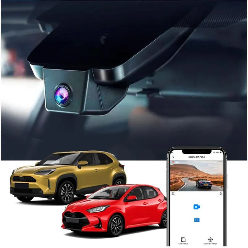 FITCAMX Integrert 4K Dashcam (foran+bak) - Toyota Yaris/Yaris Cross (2020 -->) - Bilfreak AS