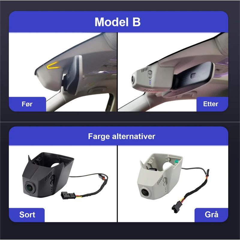 FITCAMX Integrert 4K Dashcam (front) - VW/Skoda (2015 -->) "Model B" Grå - Varenr: LZJ61134KFG - Bilfreak AS