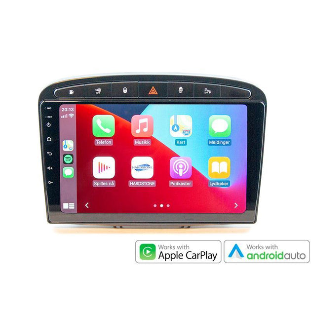 Hardstone 9" Apple CarPlay/Android Auto - 308/RCZ (2007-2015) m/ryggesensorer Sort - Varenr: PD9183PE2 - Bilfreak AS