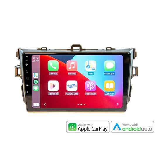 Hardstone 9" Apple CarPlay/Android Auto - Corolla (2008 - 2012) Sort - Varenr: PD9183TY12 - Bilfreak AS