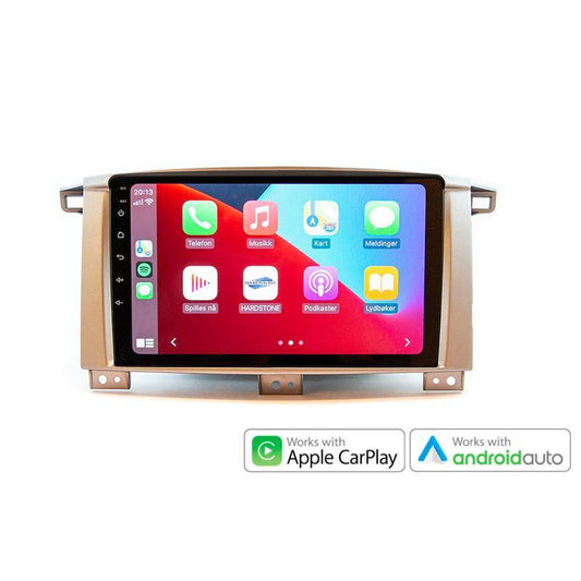 Hardstone 9" Apple CarPlay/Android Auto - LC 100 (2003 - 2007) m/Manu AC u/M.ratt. - Varenr: PD9183TY35 - Bilfreak AS