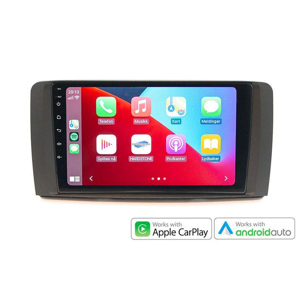 Hardstone 9" Apple CarPlay/Android Auto - MB R-klasse (2005-2012) m/akt.høytt. - Varenr: PD9183MB6 - Bilfreak AS