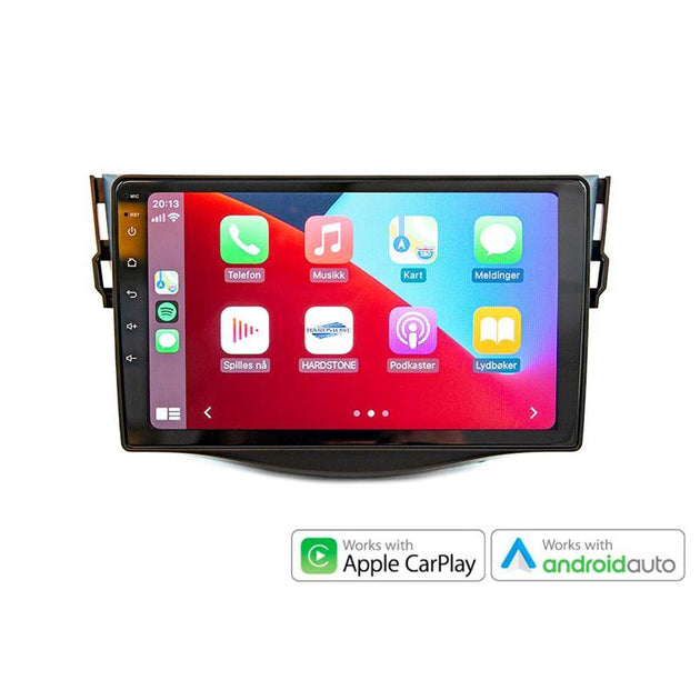 Hardstone 9" Apple CarPlay/Android Auto - Rav4 (2006 - 2009) m/multifunksjonsratt - Varenr: PD9183TY8 - Bilfreak AS