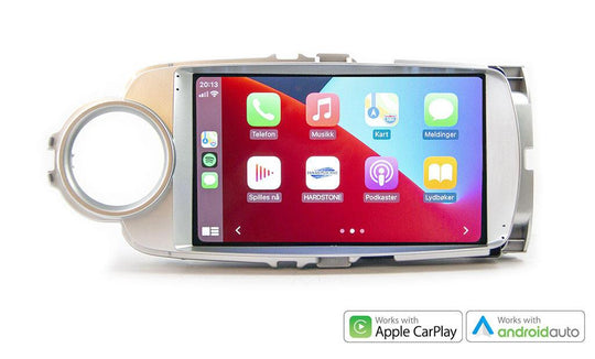 Hardstone 9" Apple CarPlay/Android Auto - Yaris (2012 - 2019) - Bilfreak AS
