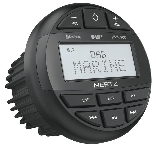 Hertz HMR10D Marine DAB+ radio m/bt - 100% vanntett front IP66, 4 x 50W - Bilfreak AS
