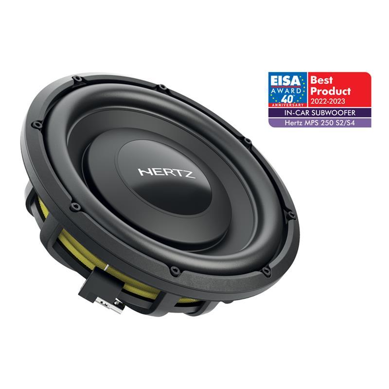 Hertz MPS250 S2 10" Shallow Sub 2 ohm - 1000W max / 500W RMS - Varenr: MPS250S2 - Bilfreak AS