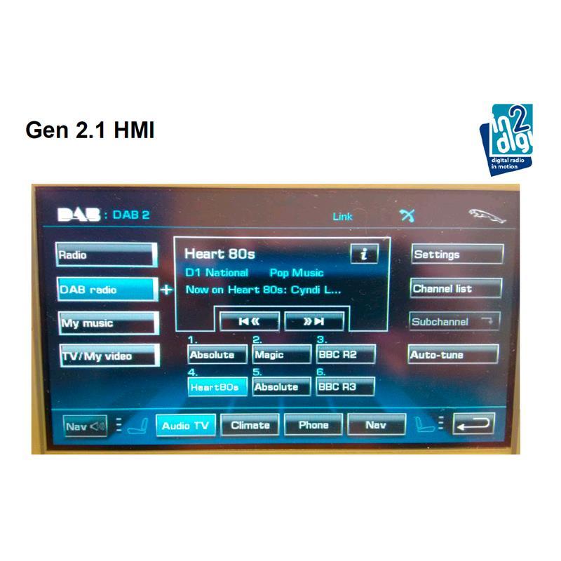 In2digi Premium DAB-integrering JLR - Jaguar/Landrover/Range Rover (Gen 2.1) - Bilfreak AS