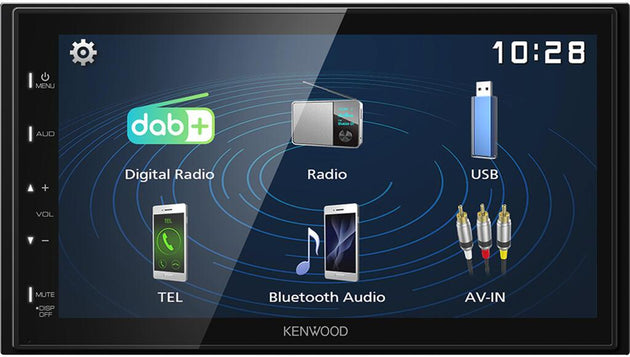 Kenwood DMX129DAB 2-DIN MEDIASPILLER - DAB BT USB/IPHONE - Bilfreak AS