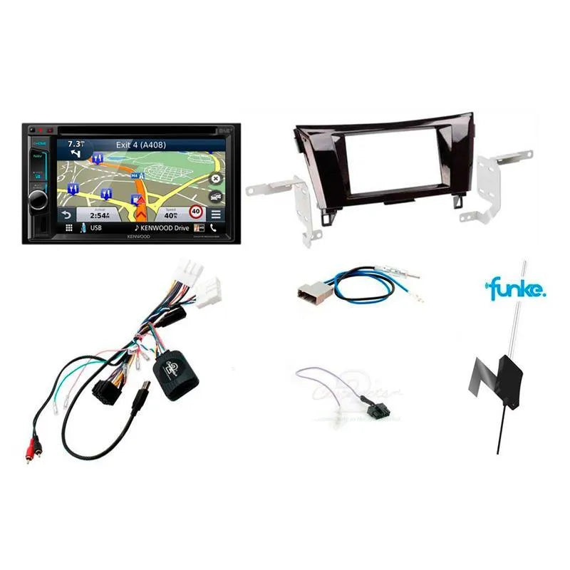 Kenwood DNX5190DAB komplett pakke Nissan - Qashqai/X-Trail (2014 -->) m/CD/Radio - Bilfreak AS