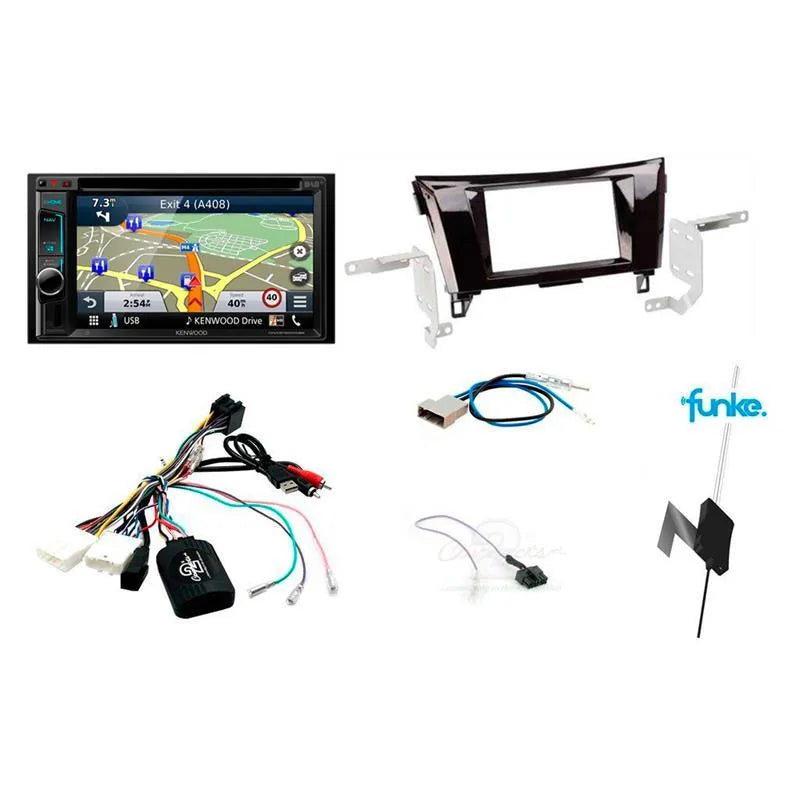 Kenwood DNX5190DAB komplett pakke Nissan - Qashqai/X-Trail (2014 -->) m/OEM Navi - Bilfreak AS