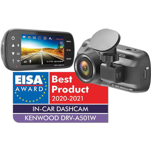 Kenwood DRVA501W dashcam - Dashcam med trådløst WiFi og GPS - Bilfreak AS