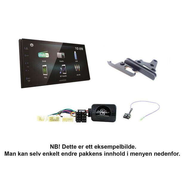 Kenwood Multimadiaspiller pakke - Toyota - Toyota (2000 - 2016) m/Wide 2-DIN form - Bilfreak AS