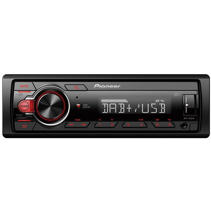 Pioneer MVH130DAB, kort chassis - 1-DIN Mecha-less Media radio (uten CD) - Bilfreak AS