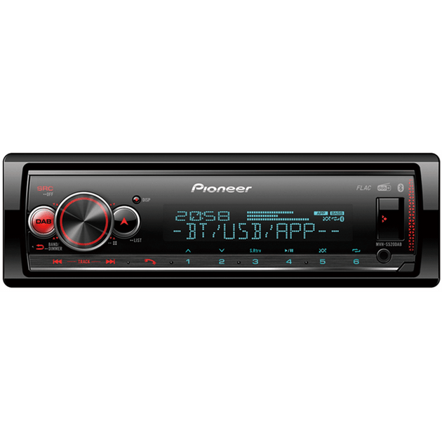 Pioneer MVHS520DAB - 1-DIN Mecha-less Media radio (uten CD) - Bilfreak AS