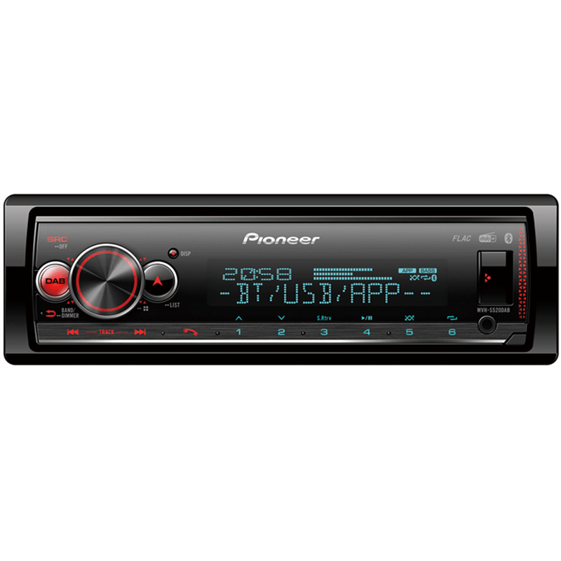 Pioneer MVHS520DAB - 1-DIN Mecha-less Media radio (uten CD) - Bilfreak AS