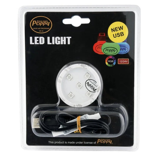 Poppy LED-plate, multicolor - Lyser opp Poppy-krukken fra undersiden - Bilfreak AS