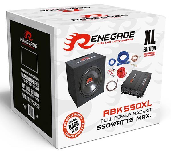 Renegade 10" Basskit komplett - RXV1000 + RXA550S + REN10KIT - Varenr: RBK550XL - Bilfreak AS