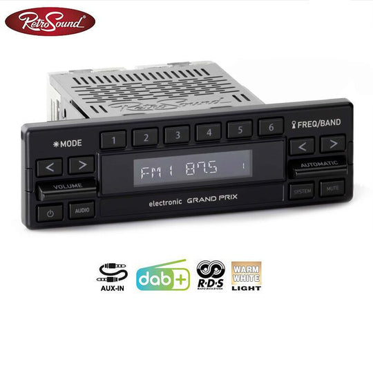 RetroSound Grand Prix DAB+ radio - AUX - Bilfreak AS