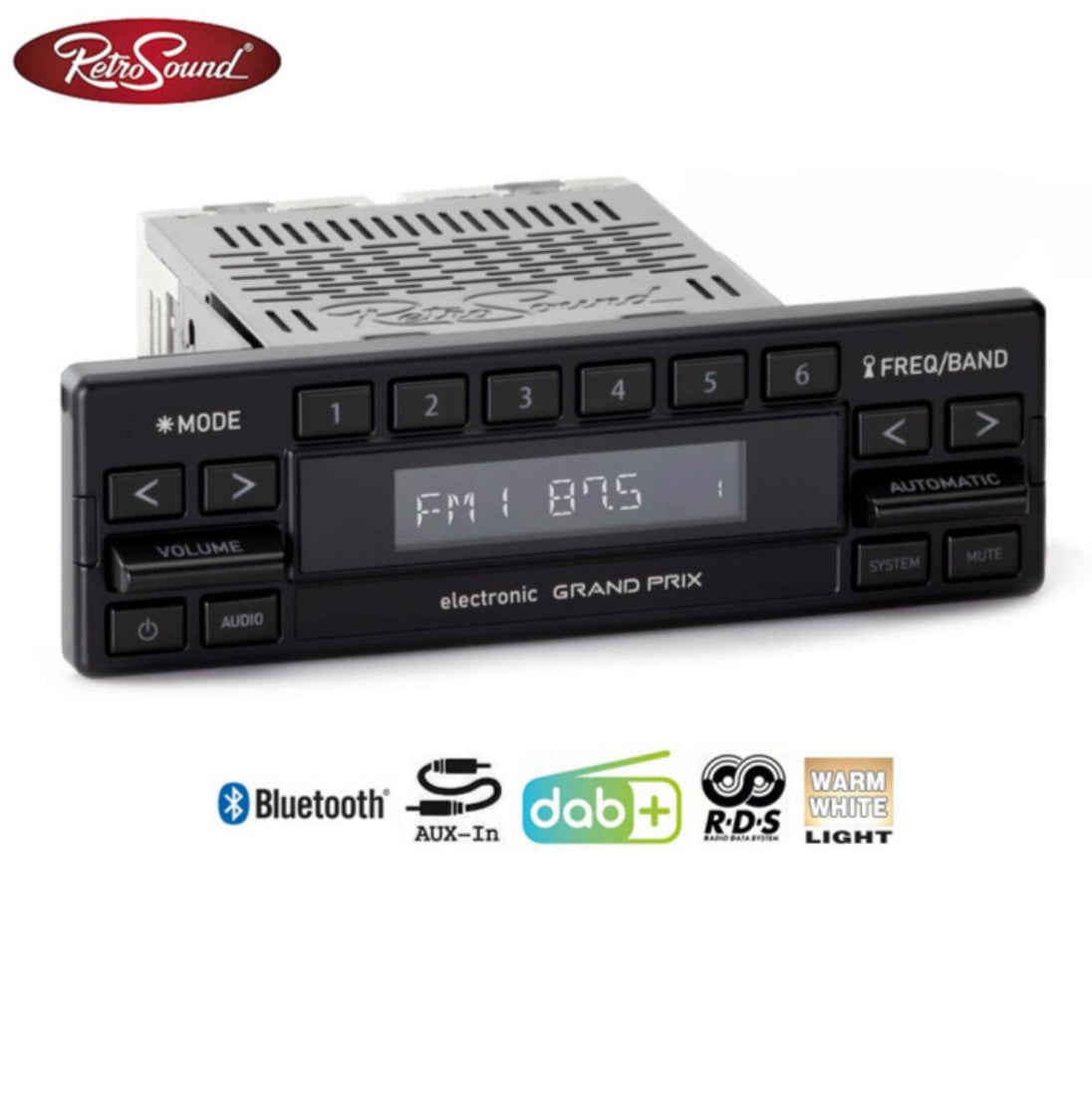 RetroSound Grand Prix DAB+ radio - BT/AUX - Bilfreak AS