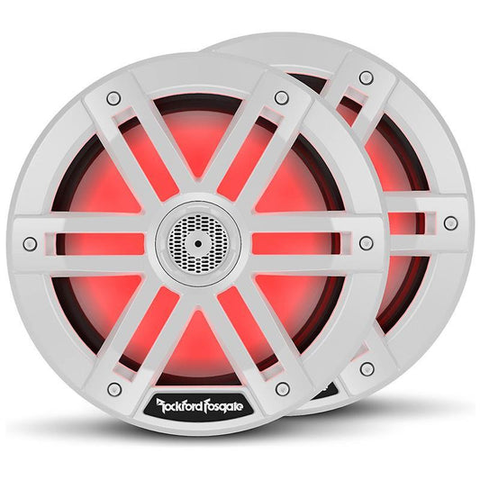 Rockford Fosgate Marine, 8" hvit - Marine 8", 2-veis, 150/600W, LED-lys - Varenr: M18 - Bilfreak AS