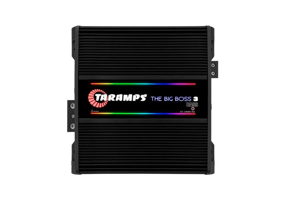 Taramps Bilforsterker 1x3000W 0,5~2ohm 0,5~2 ohm Sort utførelse / RGB - Bilfreak AS