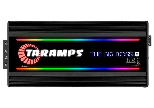 Taramps Bilforsterker 1x8000W 0,5~2ohm 0,5~2 ohm Sort utførelse / RGB - Bilfreak AS