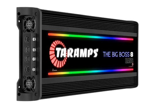 Taramps Bilforsterker 1x8000W 0,5~2ohm 0,5~2 ohm Sort utførelse / RGB - Bilfreak AS